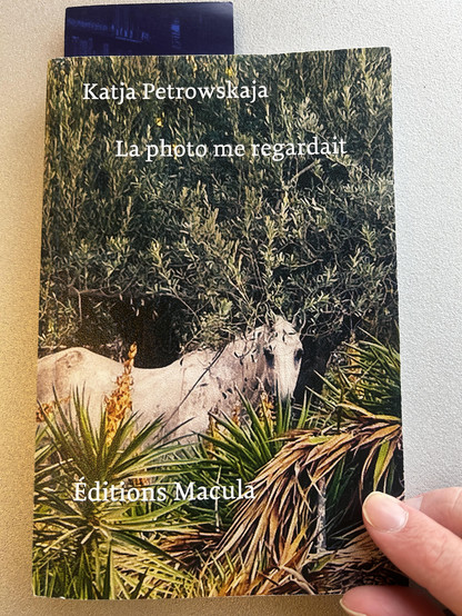 Aux éditions Macula, Katja Petrowskaja a publié un recueil de photographies nourri de ses émotions et de ses perceptions. Dans La photo me regardait, on plonge au cœur de son univers, entre fragments de vie et impressions sensibles.